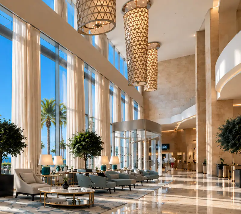 Artist's impression: double-height arrival lobby