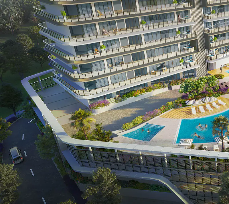 Artist's impression: podium pools